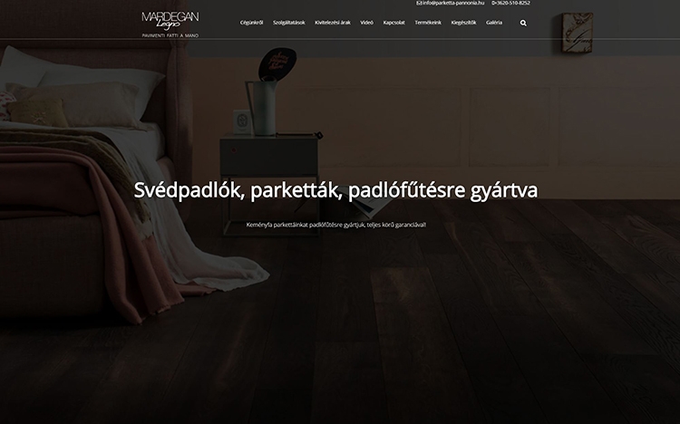 Parketta kereskedés kivitelezés - honlapkészítés